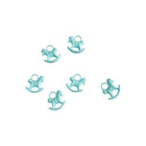 Baby Blue Rocking Horse Charms Cute DIY Jewelry Earrings Necklace Bracelet